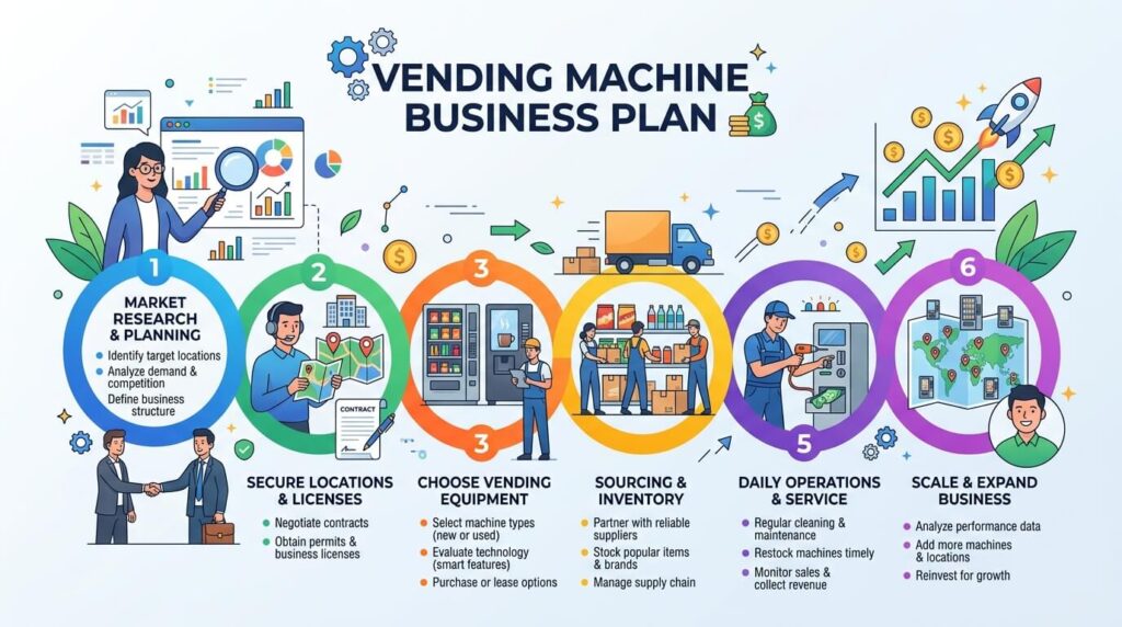Vending Machine Business Plan infographic